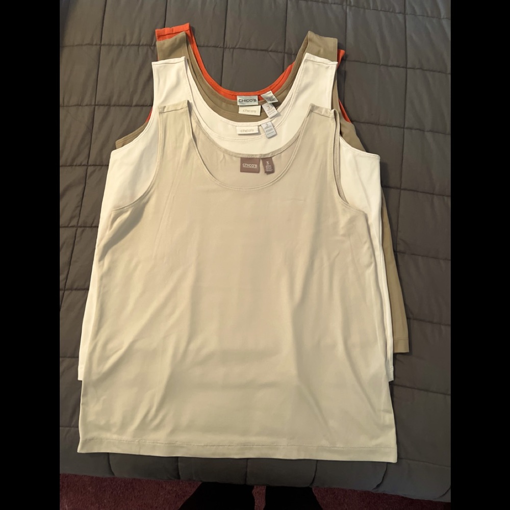 4 Chico’s Sleeveless Shells/Tanks